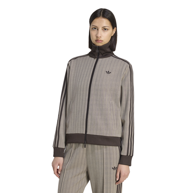 Adidas-Og-Tweed-Tracktop-Trainingspakken-Dames-Bruin-Maat-XXL-50-52-Poly-Mesh