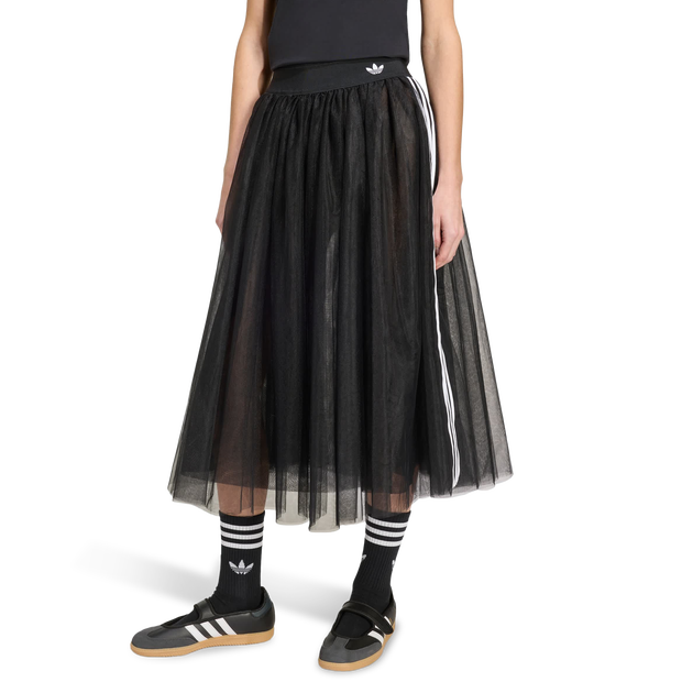 Adidas-Originals-Tulle-Skirt-Rokken-Dames-Zwart-Maat-XXS-26-28-Poly-Mesh