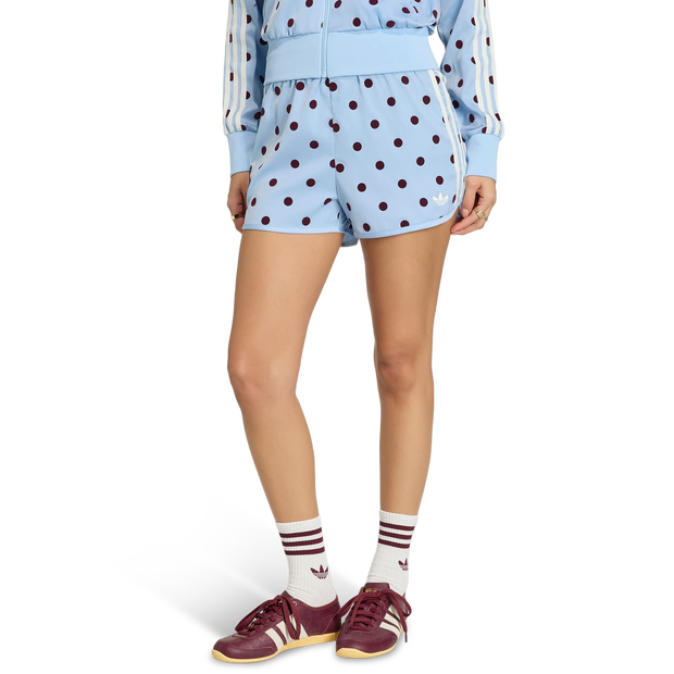 Adidas-Polka-Dots-Korte-Broeken-Dames-Blauw-Maat-S-34-36-Poly-Mesh