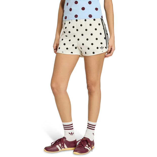 Adidas-Polka-Dots-Korte-Broeken-Dames-Wit-Maat-XXL-50-52-Poly-Mesh
