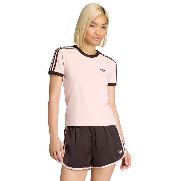 Adidas-Slim-T-shirts-Dames-Roze-Maat-S-34-36-Katoen-Jersey