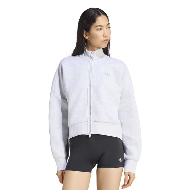 Adidas-Spacer-Tracktop-Trainingspakken-Dames-Grijs-Maat-XXL-50-52-Katoen-Jersey