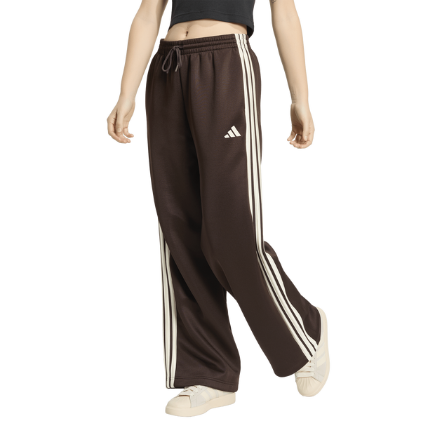 Adidas-Stadium-3-stripes-Track-Pants-Broeken-Dames-Bruin-Maat-XXL-50-52-Poly-Mesh