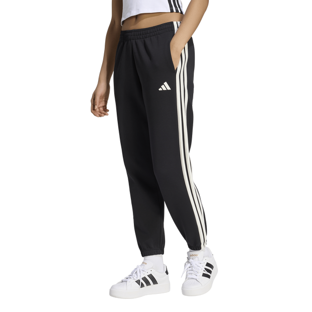 Adidas-Stadium-Three-Stripes-Regular-Pants-Broeken-Dames-Zwart-Maat-XXL-50-52-Katoen-Jersey