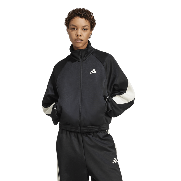 Adidas Stadium Tracktop Trainingspakken Dames - Zwart - Maat XXL (50-52) - Poly Mesh