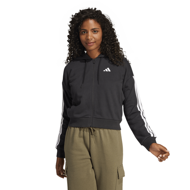 Adidas-Terry-Hoodies-Dames-Zwart-Maat-XXL-50-52-Katoen-Jersey