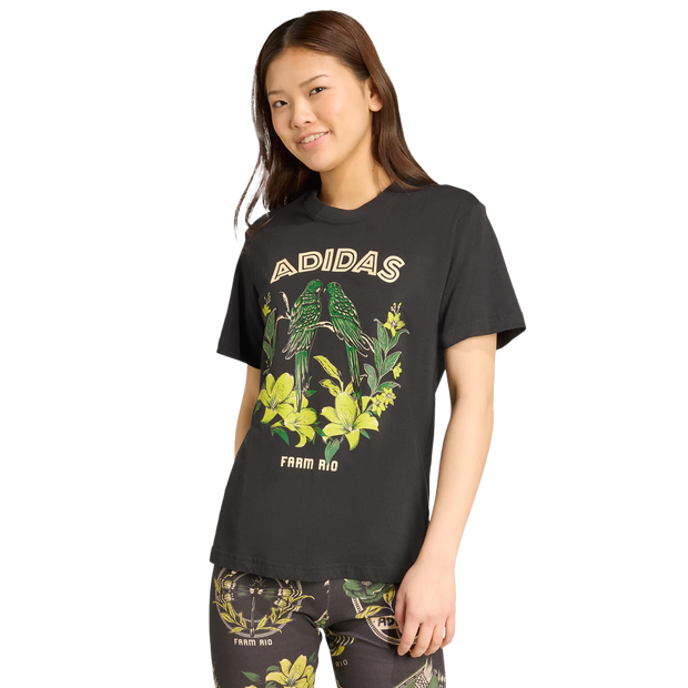 Adidas X Farm Graphic T-shirt T-shirts Dames - Zwart - Maat M (38-40) - Katoen Jersey
