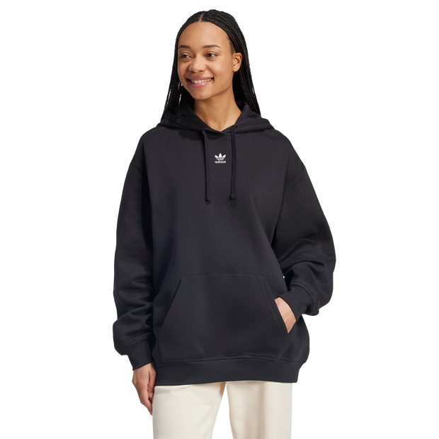 Adidas-fleece-Hoodies-Dames-Zwart-Maat-XL-46-48-Katoen-Jersey