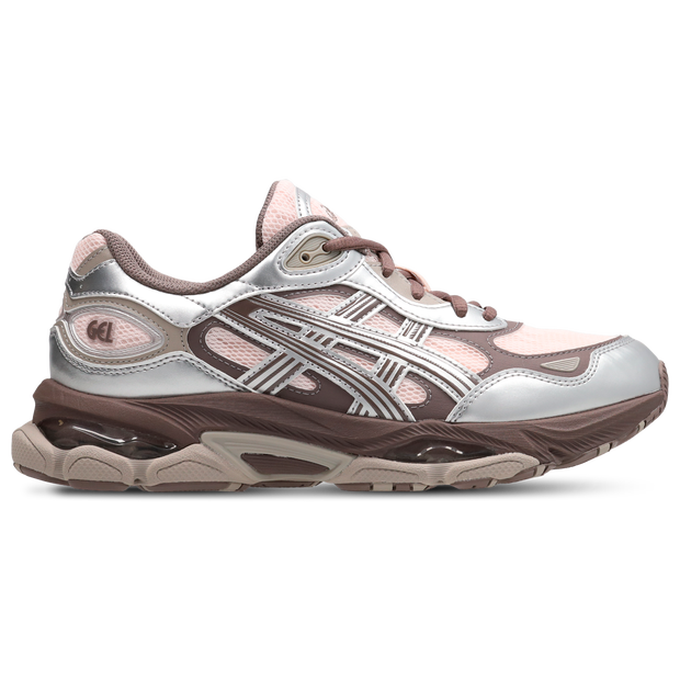 Asics GEL-NYC Sneakers Dames - Zilver - Maat 42.5 - Mesh/Synthetisch