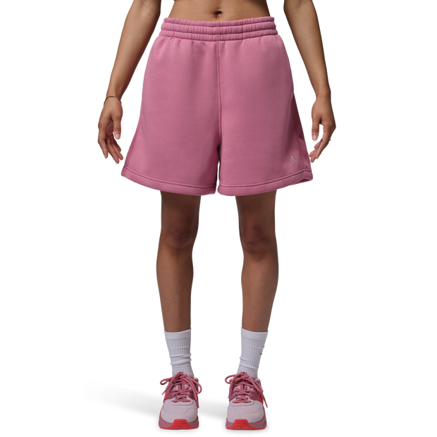 Jordan-Brooklyn-Shorts-Korte-Broeken-Dames-Roze-Maat-XL-Katoen-Jersey
