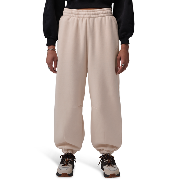 Jordan Brooklyn Trousers Broeken Dames - Wit - Maat XL - Katoen Jersey