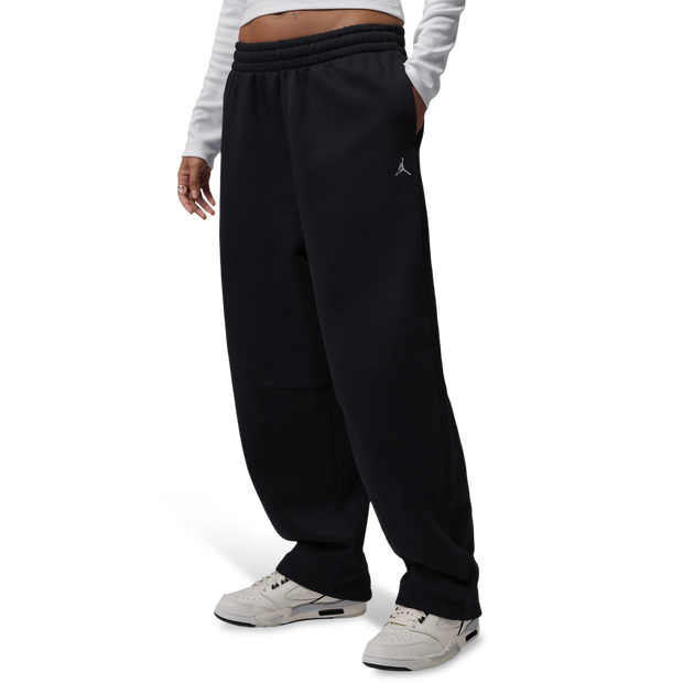 Jordan-Brooklyn-Wide-leg-Trousers-Broeken-Dames-Zwart-Maat-XXL-Katoen-Jersey