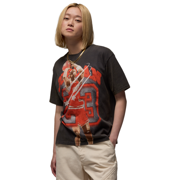 Jordan Flight T-shirts Dames - Zwart - Maat L - Katoen Jersey