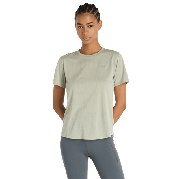 New Balance Athletics T-shirt T-shirts Dames - Groen - Maat XXL - Poly Jersey