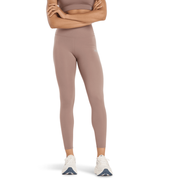 New Balance High Rise Legging Leggings Dames - Bruin - Maat XL - Poly Jersey