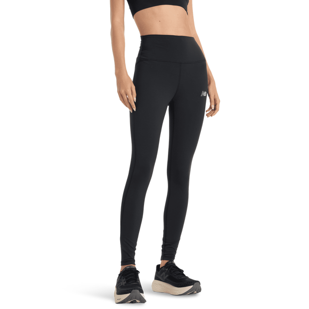 New Balance High Rise Legging Leggings Dames - Zwart - Maat XL - Poly Jersey