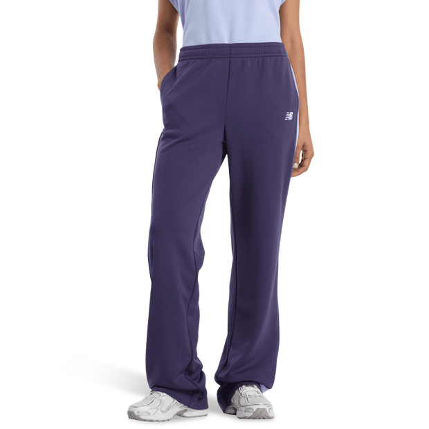 New Balance Interlock Pant Broeken Dames - Paars - Maat XL - Poly Jersey