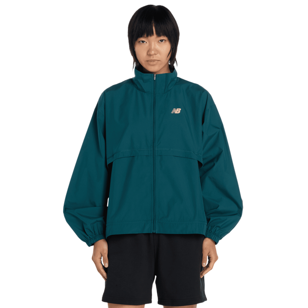 New-Balance-Trackside-Jassen-Dames-Groen-Maat-XL-Poly-Jersey