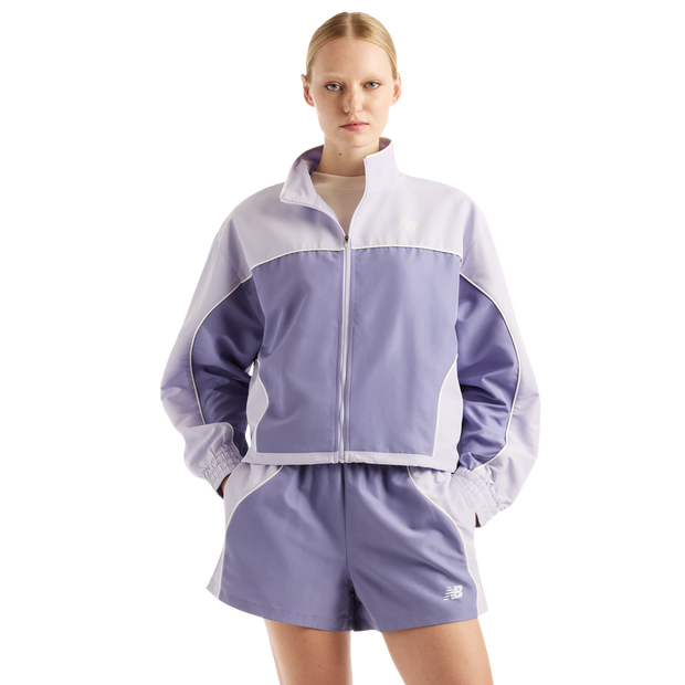 New-Balance-Trackside-Jassen-Dames-Paars-Maat-XL-Poly-Jersey