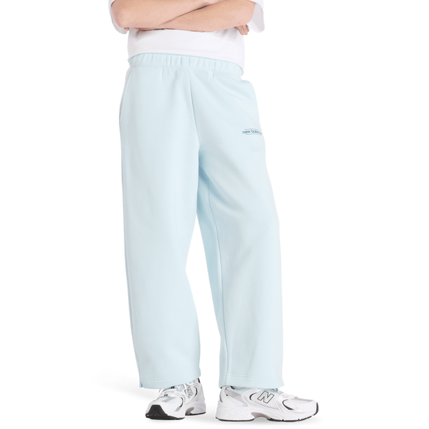 New Balance fleece Broeken Dames - Blauw - Maat L - Katoen Jersey