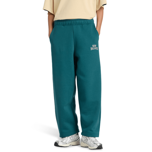 New-Balance-fleece-Broeken-Dames-Groen-Maat-L-Katoen-Jersey