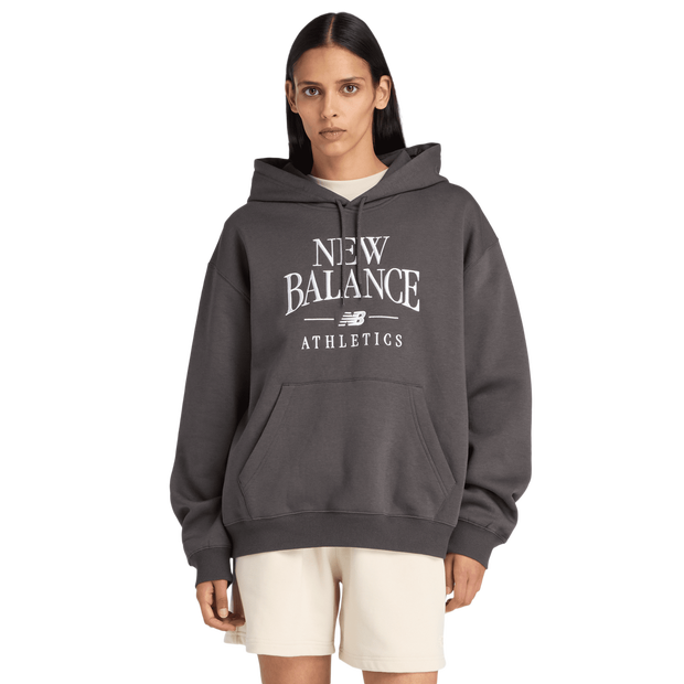 New-Balance-fleece-Hoodies-Dames-Zwart-Maat-XL-Katoen-Jersey