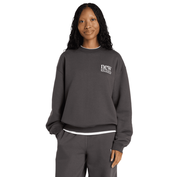 New Balance fleece Sweatshirts Dames - Zwart - Maat L - Katoen Jersey
