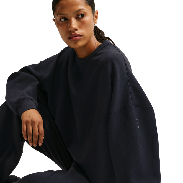 Nike 24.7 Impossiblysoft Dri-fit Oversized Crew Sweatshirts Dames - Zwart - Maat 44 - Katoen Jersey