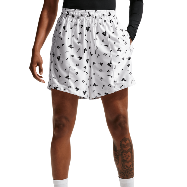 Nike-AJa-Wilson-Korte-Broeken-Dames-Wit-Maat-42-Katoen-Jersey