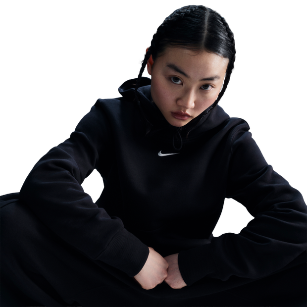 Nike-Sportswear-Hoodies-Dames-Zwart-Maat-44-Katoen-Jersey