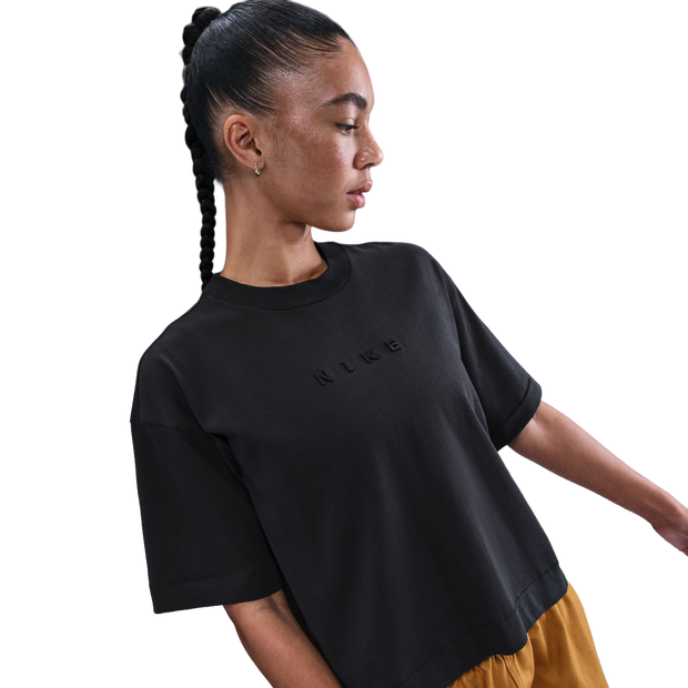 Nike Sportswear T-shirts Dames - Zwart - Maat 42 - Katoen Jersey