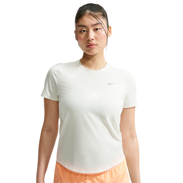 Nike Swift Dri-fit Short-sleeve Running Top T-shirts Dames - Wit - Maat 44 - Katoen Jersey