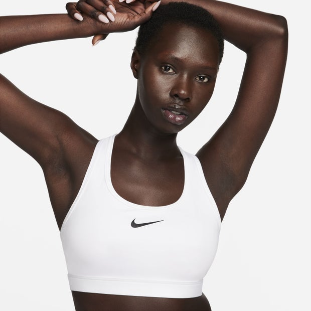 Nike Swoosh Sportbeha's/Sportvesten Dames - Wit - Maat 42 - Katoengeweven