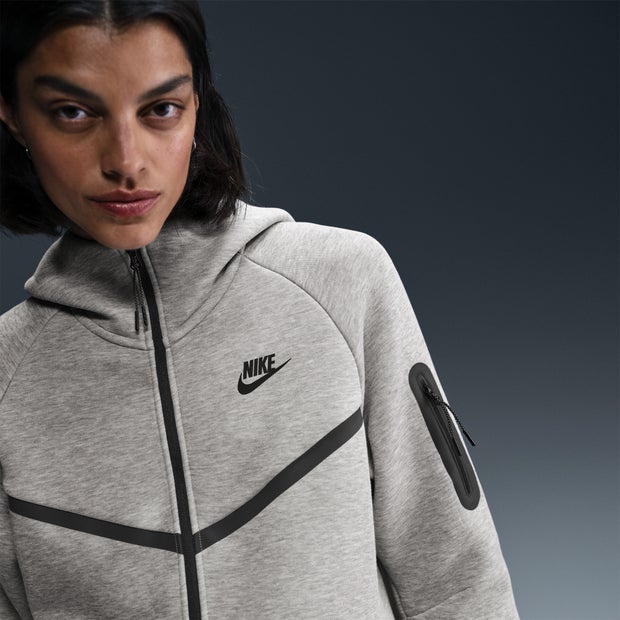 Nike-Tech-Fleece-Hoodies-Dames-Grijs-Maat-XL-Katoen-Jersey