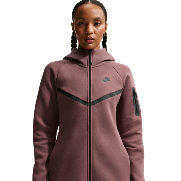 Nike-Tech-Fleece-Hoodies-Dames-Paars-Maat-40-Katoen-Jersey