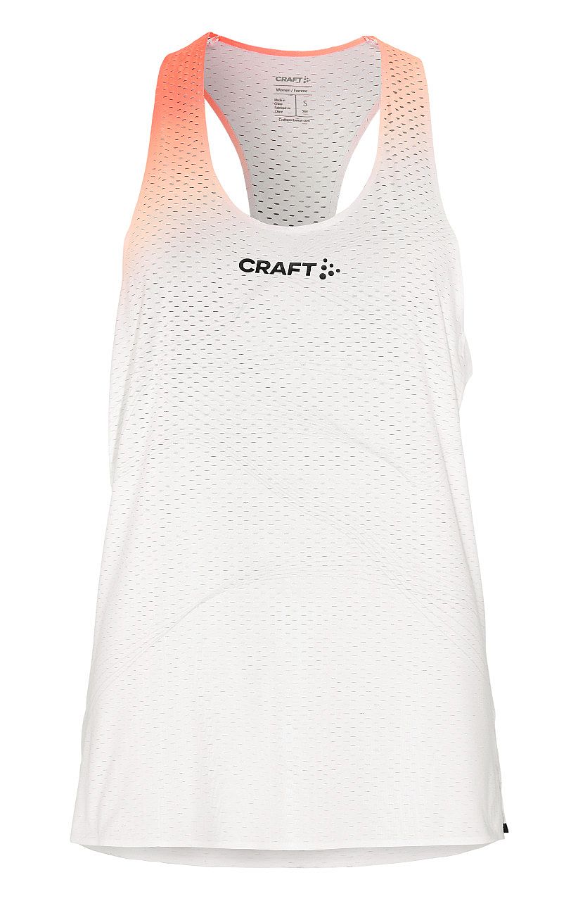 Craft Race Day hardloop singlet White/Multi dames