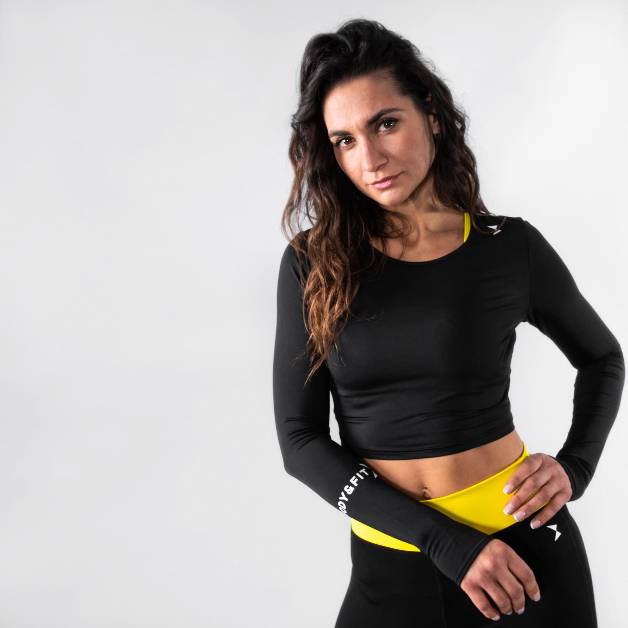 Perfection Stretch Cropped Top - Zwart | Body&fit |